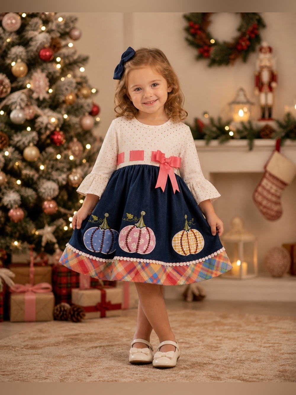 Bonnie Jean Toddler Girls 3/4 Sleeve Fit + Flare Dress